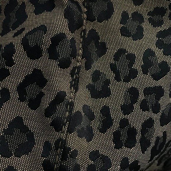 FENDI Leopard pattern Backpack Canvas/Leather Brown x Red main image 12